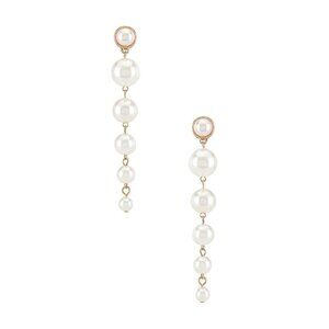 SHASHI Pearl Drop Earrings Gold & Pearl Womens Size OS